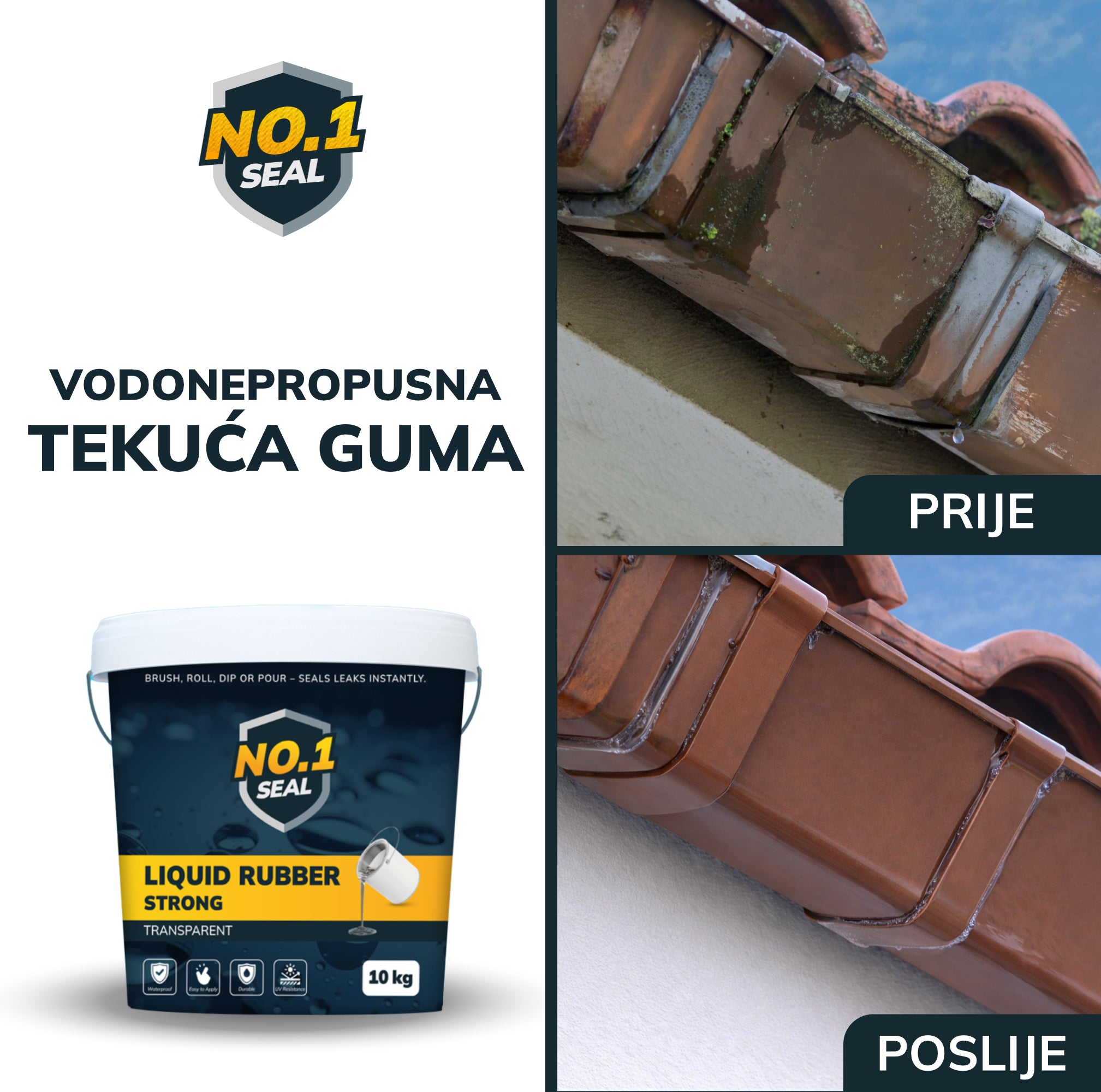 No.1 Seal® - Tekuća guma - Transparentna STRONG